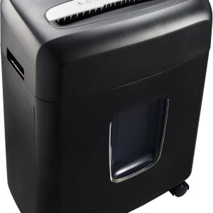 Basics Micro Cut Paper Shredder, CD, and Credit Card Shredder, 8 Sheet (New Model), Black