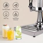 Drink Dispensers for Parties, Cold Beverage Dispenser with Centre Ice Core and Drip Trays, 2.2 Gallon/8L Stainless Steel Drink Dispensers with Stand and Spigot Buffet Cold Drinks and Beer