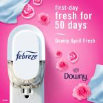 Febreze Odor-Fighting Fe Defy PLUG Air Freshener,Downy April Fresh, Mediterranean Lavender, .87 fl. oz. Oil Refills, 4 Refills (2 of Each)