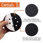 5 Pcs 5 inch 8 Holes Hook and Loop Backing Sponge P Soft Density Interface Ps Buffer Backing Cushion with 30 Pcs 5 inch Sanding Discs Include 100/150/180/240/320/400 Grit