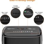 Basics Cross Cut Paper and Credit Card Shredder, 12 Sheet (New Model), Black