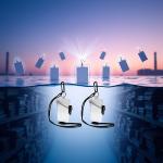 2Pcs Clear Waterproof ID Card Bge Holder Case Waterproof Sports Case Vertical Bge Holders with Lanyard and Keychain, Labels, Office School Supplies Identification Bges and Supplies（Transparent）