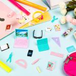 30Pcs Mini School Supplies, Doll School Supplies Includes Mini Doll Backpack Laptops Glasses Blackboard Book Palette Paper Ruler Scissors Calculator for Dolls Accessories Set