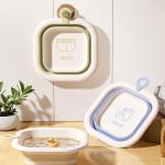 Square Collapsible Wash Basins 3-Pack, Small Foldable Baby Bath Tub for Sink, Lightweight Portable Cleaning Basin for Travel, Camping, Dishes, Laundry