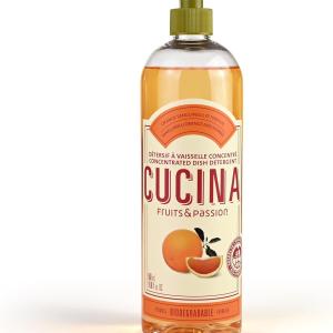 Cucina Fruits & Passion Concentrated Dish Soap, Sanguinelli Orange & Fennel, Gentle Liquid Dishwashing Detergent with Olive Oil, Vegan Formula in Refillable 16.9 fl oz Recyclable Bottle