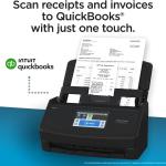 ScanSnap iX1600 Receipt Edition Color Duplex Invoice Document Scanner for Mac and PC Works with QuickBooks Online, Black