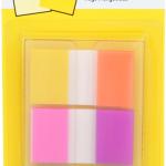 Post-it Flags, 60/On-The-Go Dispenser, .94 in Wide, Alternating Electric Glow Collection (680-EG-ALT)
