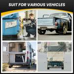 2 Pack Heavy Duty Rubber Wheel Chock with Handle, Sturdy Solid Anti Slip Wheel Stopper for All Weather Use -Trucks, RV, Travel Trailer, Pop Up Camper Accessory, 2 Pcs