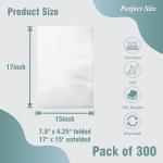 Bell Marque White Dinner Napkin-300 2-Ply White Dinner Napkins, 0.1" Height, 17" width, 15" Length (Pack of 300)