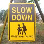 Joffreg Slow Down Pedestrian Traffic Sign,17 x12 Inches,Reflective Aluminum,UV Printed,Weather Resistant,Waterproof,Durable Ink,Easy to Mount,Outdoor Use(2 Pack)