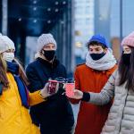 Reusable Neoprene Insulator Sleeve for Iced Coffee & Cold Soda, Coffee Sleeves for Iced & Hot Drinks, Cold Beverage Cooler Compatible with Starbucks, Dunkin (Flower Power, Large: 32oz)