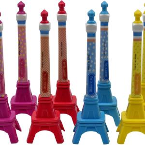 Maydahui 24 PCS Paris Eiffel Tower Ballpoint Pen Cute Cartoon Pens Black Gel Ink Desktop Decoration for Girls Students School