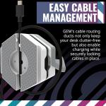 Cooler Master MasterAccessory GEM White Magnetized Multi-Surface Mounting Gaming Storage, Peripherals, Gameps, Hesets, VR Hesets, Mobile Phones, Rubberized Protective Arms (MCA-U000R-WPHK00)