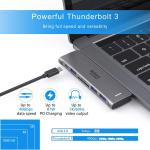 USB C apter for MacBook Pro/Air M1 M2 M3 2021 2020 2019 13" 15" 16", 6 in 1 USB-C Hub MacBook Pro Accessories with 3 USB 3.0 Ports,USB C to SD/TF Card Reer and 100W Thunderbolt 3 PD Port