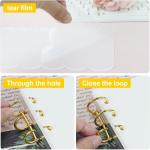 Mulitbey A6 Semi-Petal Acrylic Binder, 6-Ring Notebook Cover with 90 Sheets Refill (45 Lined + 45 Blank), Gold Rings, Elegant A6 Loose Leaf Binder Planner & Journal for Organization (Clear Petals)
