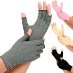 Vive Arthritis Gloves - Men, Women Rheumatoid Compression Hand Glove for Osteoarthritis- Arthritic Joint Pain Relief - Carpal Tunnel Wrist Support - Open Finger, Fingerless Thumb for Computer Typing