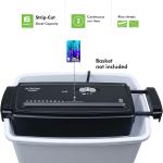 Aurora AU660S 6-Sheet Strip Cut Paper/Credit Card Shredder Without Wastebasket, Portable with Extendable Arm, Black