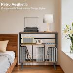 VyGrow Record Player Stand with Vinyl Storage, 3-tier Turntable Stand Holds Up to 220+ Albums, Large Record Player Table Storage Rack for Home Office