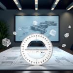 1Pc White 360 Degree Protractor Round Ruler Gauge Angular Drafting Tools Circle Protractor for School Education Office Classroom 6 Inch, Protractors, Writing and Correction Supplies