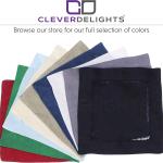 CleverDelights White Hemstitch 6" Cocktail Napkins - 12 Pack - 55/45 Linen Cotton Blend