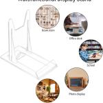 8 Pcs Plate Display Stands, Small Acrylic justable Plate Stands for Display Plastic Stand, Clear Acrylic Easel Standss, Mini Easel Stand for Pictures Plates Party Decoration Home Office Supplies