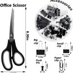 sportsvoutdoors Black Desk Accessories, Black Office Supplies, Stapler and Tape Dispenser Set, Black Desk Accessory Kit, Gift for Students, Women, Coworkers, Boss Ly, Office Clerks