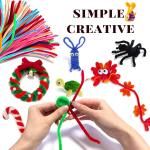 400PCS Pipe Cleaners Bulk Craft Supplies,Arts Crafts,Arts and Crafts for Kids Ages 8-12,Chenille Stems,School Supplies for Kids,juegos para niños,Halloween Gifts,DIY Decor