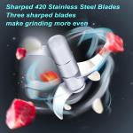 Vegetable Chopper, Electric Garlic Chopper, 250ML USB Rechargeable Mini Blender, Powerful Small Food Processor, Blender to Vegetable, Wireless Food Cutter for Ginger, Chili, Fruit, Meat, etc（Green）