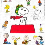 Peanuts Snoopy School Folders - 4 Pack Laminated Plastic Folders with Stickers & Door Hanger