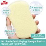 Sponges Kitchen Scrub Dish Sponge Scouring P, 12 Pack Cleaning Brush Scrubber Supplies for Soap, Dishwashing Dinnerware Sets Pan Pot Glass Dishwasher Sink Bathroom Towels Cloth Rags Holder