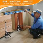 Labor-Saving Arm Jack Multifunctional Construction Jacks, Furniture Jacks， for Installing Windows and Doors, Lifting Furniture, Woodworking Tools, Wall Tile Positioning (Black, 15.7inches)