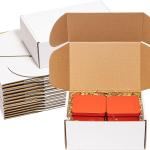 Shipping Boxes 9x6x2" 25 Pack - White Corrugated Cardboard Mailing Box for Small Business - Literature Mailer Packaging Supplies