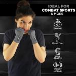 WYOX Boxing Hand Wraps Inner Gloves Men Women, Half Finger Under Mitts with Elasticated Bandages for Fist Protection, Ideal for Muay Thai, Kickboxing, MMA, and Martial Arts, Perfect for Training