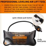 Air Wedge Bag,HTCELLE 3 Piece Commercial Gre Air Wedge Bag Pump Professional Leveling Kit & Alignment Tool Inflatable Air Wedge for a Variety of Jobs,Sizes/Small/Medium/Large.