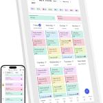 Smart Digital Calendar: 21.5-Inch Electronic Wall Calendars & Chore Chart, Full HD Interactive Touchscreen Display for Family Schedules Planner,Seamless Scheduling/Organizing-Wall/Desk Mountable