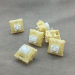 Tecsee Mechanical Keyboard Silent Shaft Switch Lubricated, Silent Linear Low Profile Yellow Medium Switch for Tablet Notebook Desktop Computer Peripheral Keyboard(70PCS Linear)