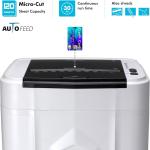 Aurora Professional Gre 120-Sheet Auto Feed Micro-Cut Paper and Credit Card Shredder with 5 Gallon Pullout Basket / 30 Minutes/Security Level P-4 (White/Black)