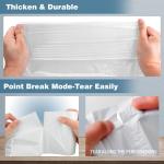 Charmount 8 Gallon Trash Bags, 50 Count Medium Garbage Bags Trash Can Liners for Bathroom Kitchen Office, Clear, Unscented