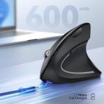 TECKNET Ergonomic Mouse, Wireless Rechargeable Vertical Mouse for Carpal Tunnel Right Hand, 4800 DPI 5 justable Levels 2.4GHz with USB-A Receiver, Silent Click, for Laptop, PC, Desktop (Not USB-C)