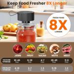 Electric Mason Jar Vacuum Sealer Kit for Mason Jars, Bags, Containers, Upgred 3-in-1 Jar Vacuum Sealer Machine for Mason Jars with Wide and Regular Mouth Canning Jar