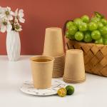 RACETOP 8 oz Coffee Cups [300 Pack], Disposable Coffee Cups, Kraft Paper Cups, Hot Cups Unbleached for Home, Stores, Cafes, Office