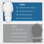 Medical Double Security Mitts - One Size Fits All Hand Restraint Gloves for Elderly & Medical Procedures -Me With Extra Pding for Comfort & Protection - Includes Bed Restraints - 2 Gloves