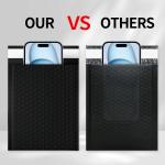 4x8 Inch Black Bubble Mailers 40 Pack Self-Seal Poly Pded Envelopes Suitable for Small Businesses to Package and Mail Jewelry Cosmetics, Electronic Products, Cards (Black, 4 x 8-40)