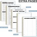 2026 Planner, Weekly and Monthly Calendar Planner, January 2026 - December 2026, Hardcover 2026 Calendar Book with Tabs For Women & Men, Inner Pocket, Spiral Bound, Perfect for Office Home School Supp