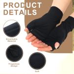 3 Pairs Elderly Skin Thin Protector Gloves Tone Fingerless Gloves Bruise Abrasions Protective Covering Men Women