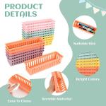 15 Pcs Boho Pencil Holder for Desk Kids Plastic Pen Baskets Tray for Organizing Classroom Storage, Cdy Organizer Fit Student Desk Teacher Office Classroom library School Supplies