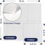 JollyPack 1000 Count White Paper Napkins - 1-Ply 6.5 x 6.5 Folded Bulk Disposable Beverage Cocktail Napkins, Dinner Paper for Restaurants, Bars and Parties - 13 x 13 Unfolded