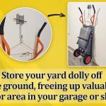 Wheelbarrow Hanger Bracket Kit – Wall Mount for Dolly and Yard Tool Storage