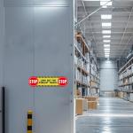 5 Pack Stop Look Out for Forklift Traffic Floor Sticker 24 × 6 Inches Caution Warning Safety Sign Self hesive Vinyl Waterproof Anti-Slip Signage for Construction Site Warehouse Workplace