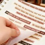 4pack Translucent Mixed Shape Glitter Sticky Notes for Annotating,Pastel Color Self-Stick Tabs Blank Index Sticker Funny Memo P Soft PET Page Flag for Organizer,Office,Valentines Day (Pink)